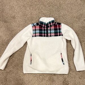 Vera Bradley Multicolor Plaid White Pullover